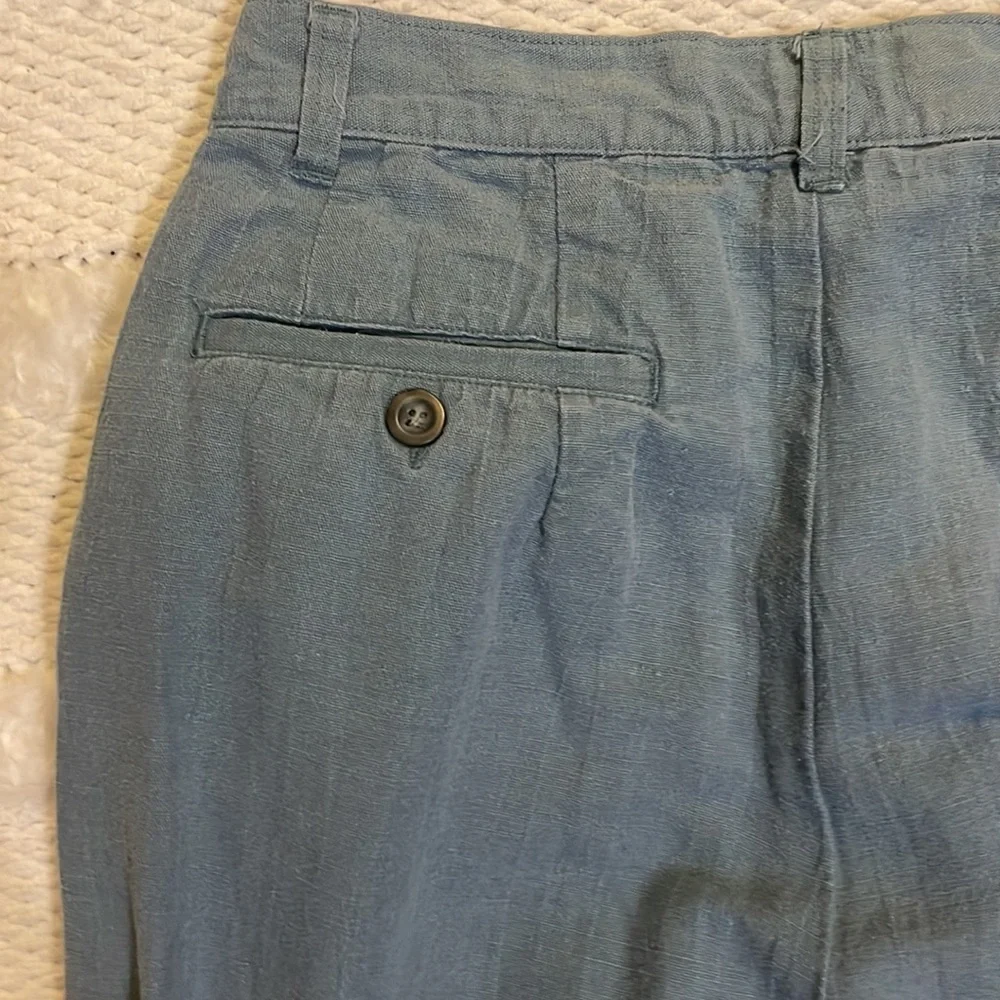 Calvin Klein linen pants green 10 Petite - Picture 11 of 16
